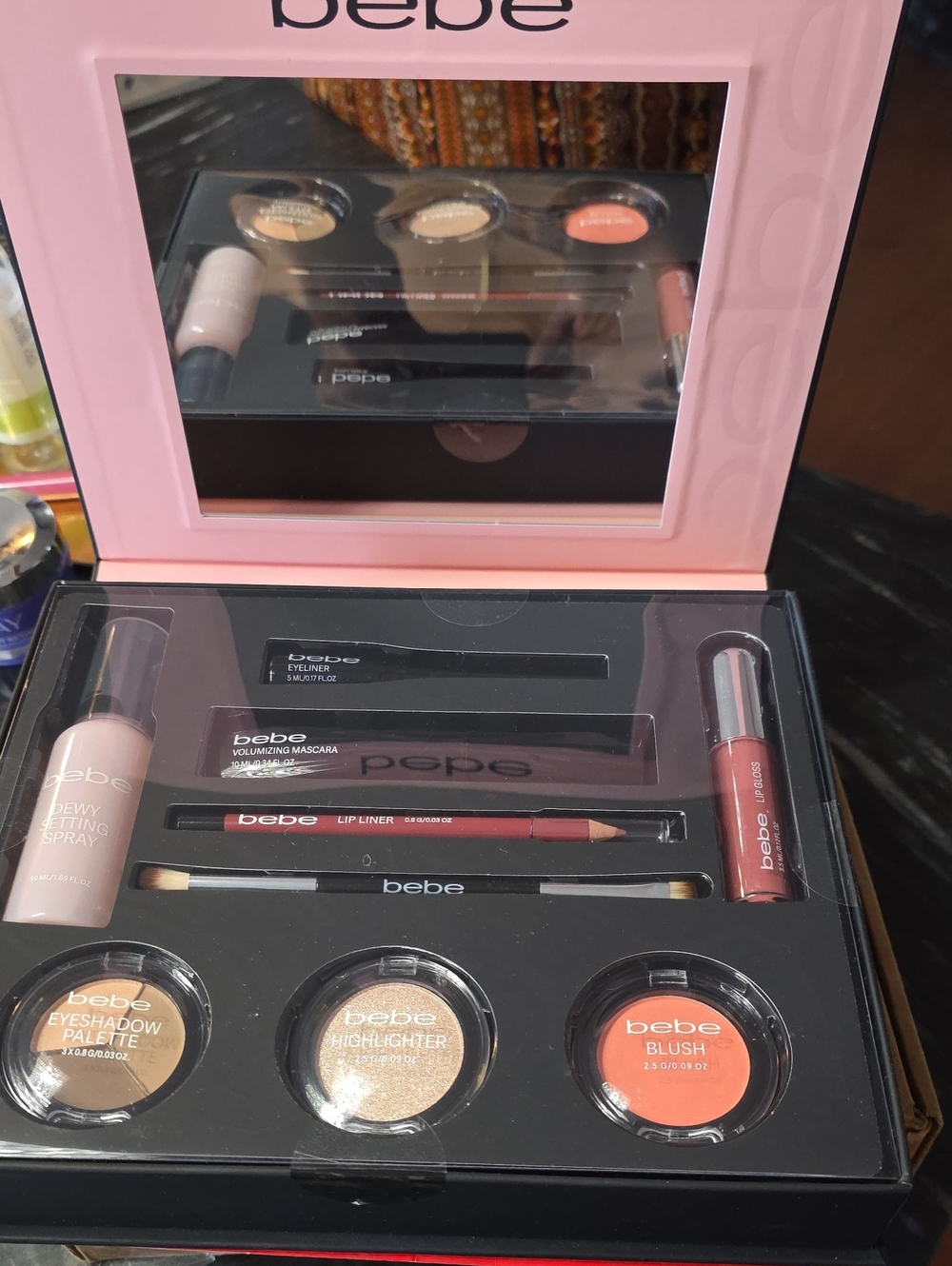 bebe Peach & Champagne Eyeshadow + Blush Makeup Set